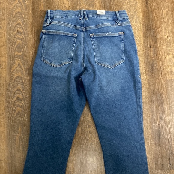 NWT GOOD AMERICAN GOOD WAIST RAW EDGE SKINNY JEAN IN BLUE B655 HI RISE SLIM LEG - Picture 11 of 14